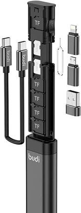 Multi Functional 9 in 1 Travel Cable Kit Stick Budi ,Black
