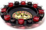 Casino Party Glasses Game Spin & Shot Roulette Wheel Drinking Set for Adults 18+